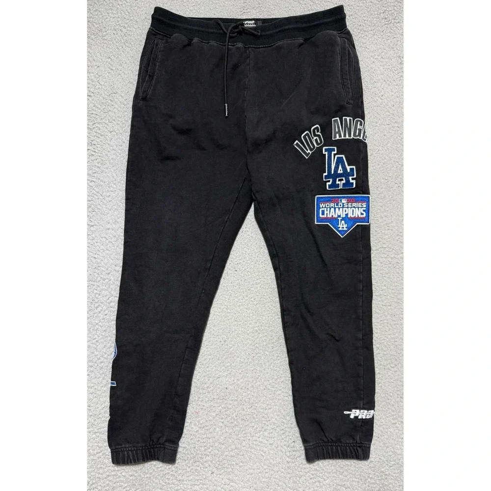 Los Angeles Dodgers Pro Standard MLB Rebel Fleece Jogger Pants Black Size Large